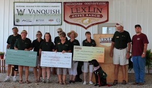 Eric W. Barton presenting 2014 donations to Smoky Mountain Service Dogs board members and volunteers on behalf of Vanquish Worldwide, LexLin Ranch & the Barton family. 